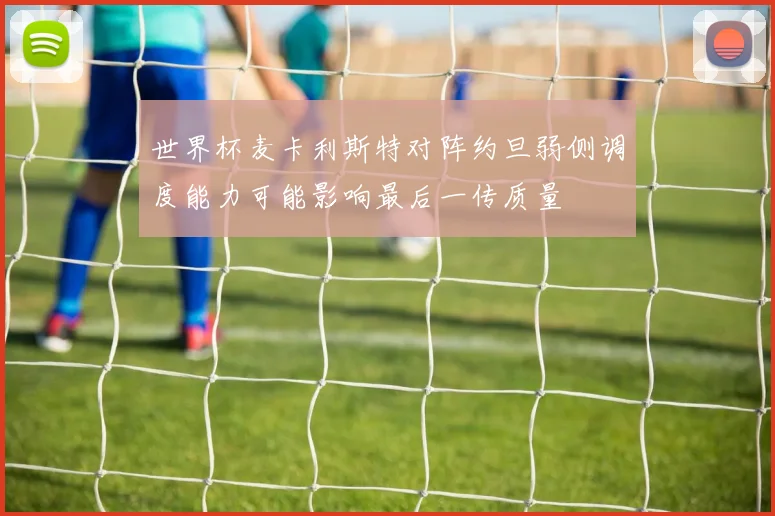 世界杯麦卡利斯特对阵约旦弱侧调度能力可能影响最后一传质量